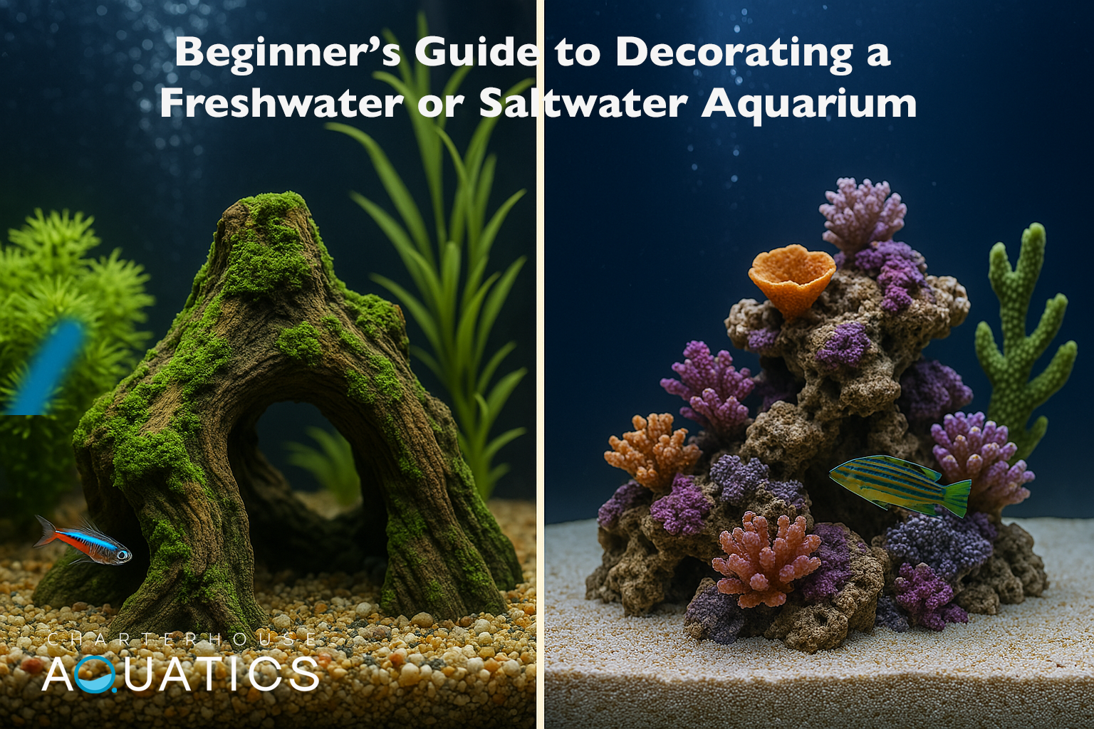 Beginner’s Guide to Decorating a Freshwater or Saltwater Aquarium