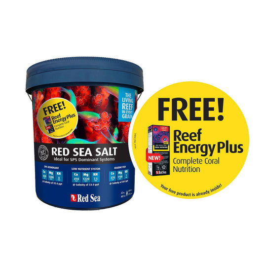 Red Sea Salt 22Kg Includes Free Red Sea Reef Energy Plus (AB+) 250ml.