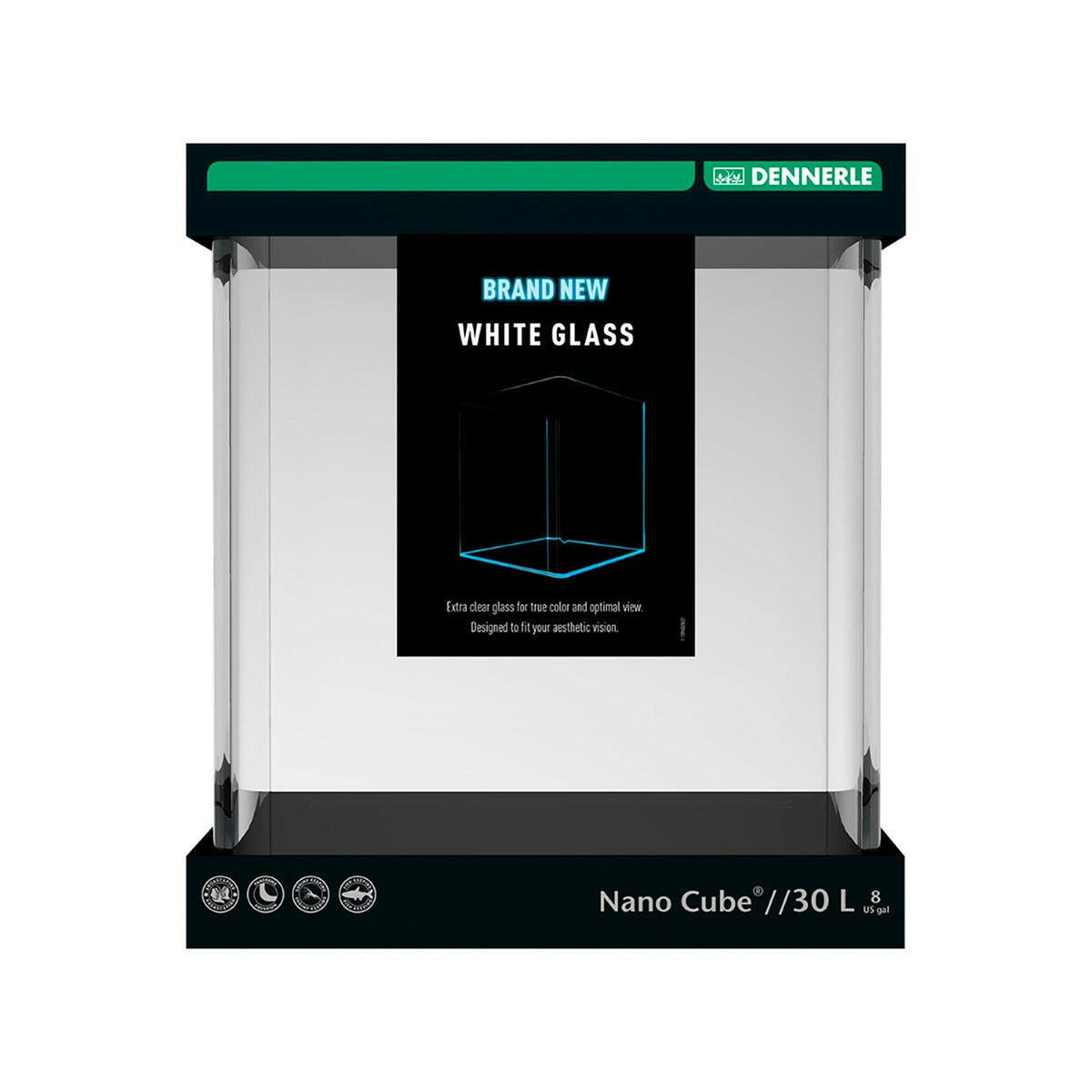 Dennerle Nano Cube White Glass 30L - Charterhouse Aquatics