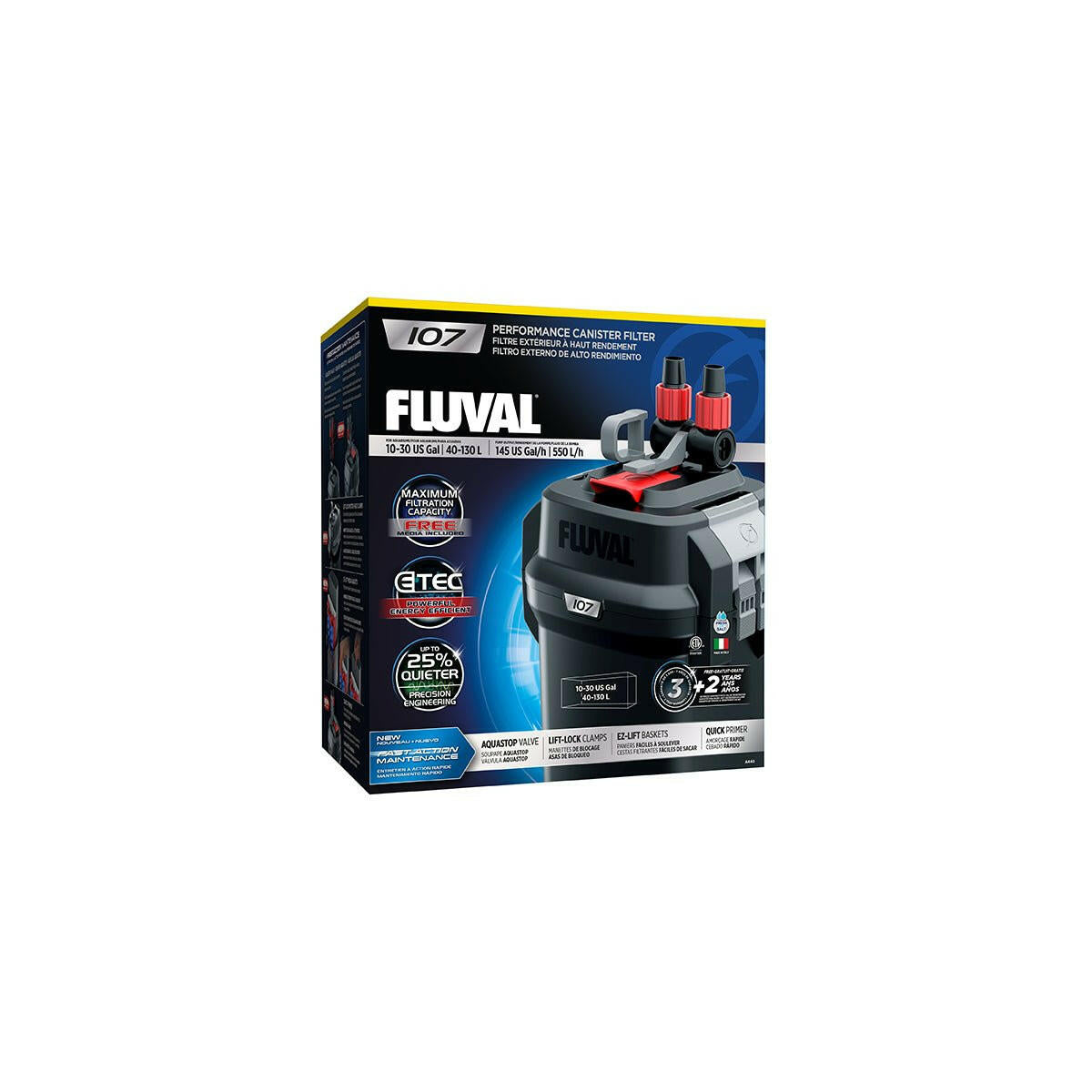 Fluval 107 External Filter - Charterhouse Aquatics