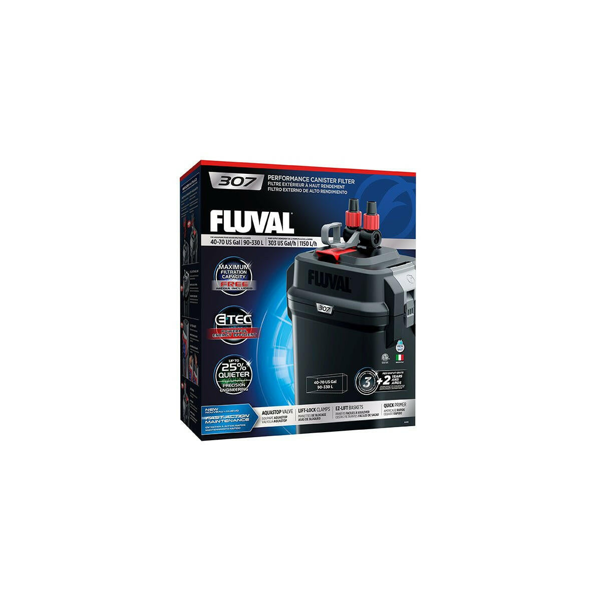 Fluval 307 External Filter - Charterhouse Aquatics