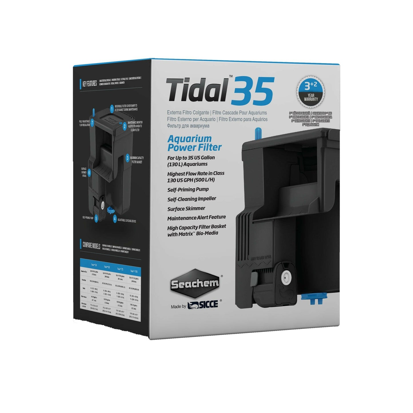 Seachem Tidal 35 Hang-On Filter - Charterhouse Aquatics
