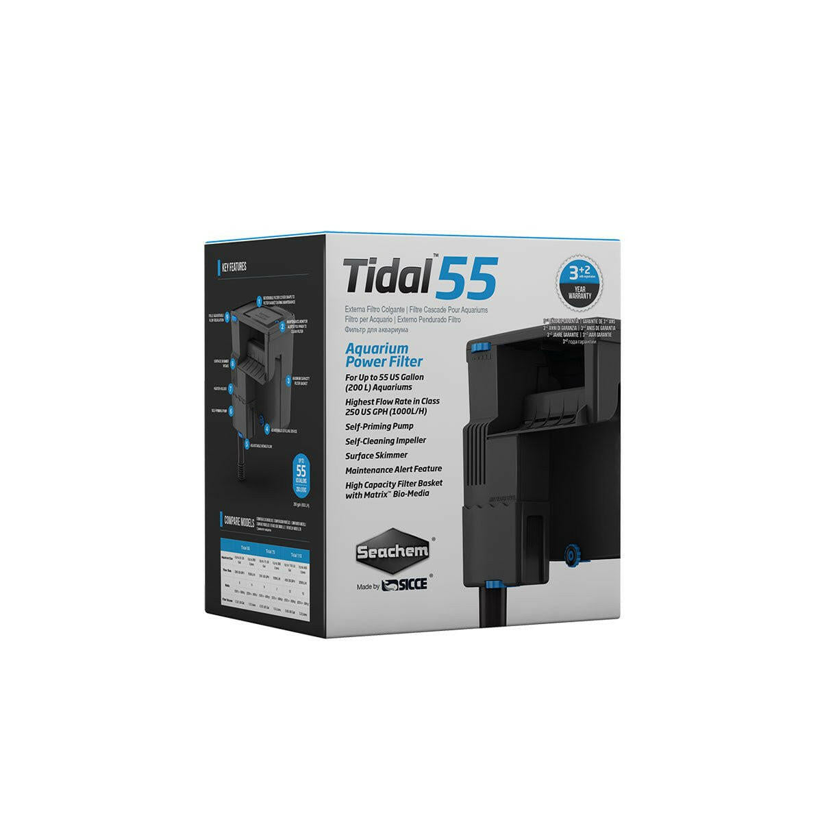 Seachem Tidal 55 Hang-On Filter - Charterhouse Aquatics