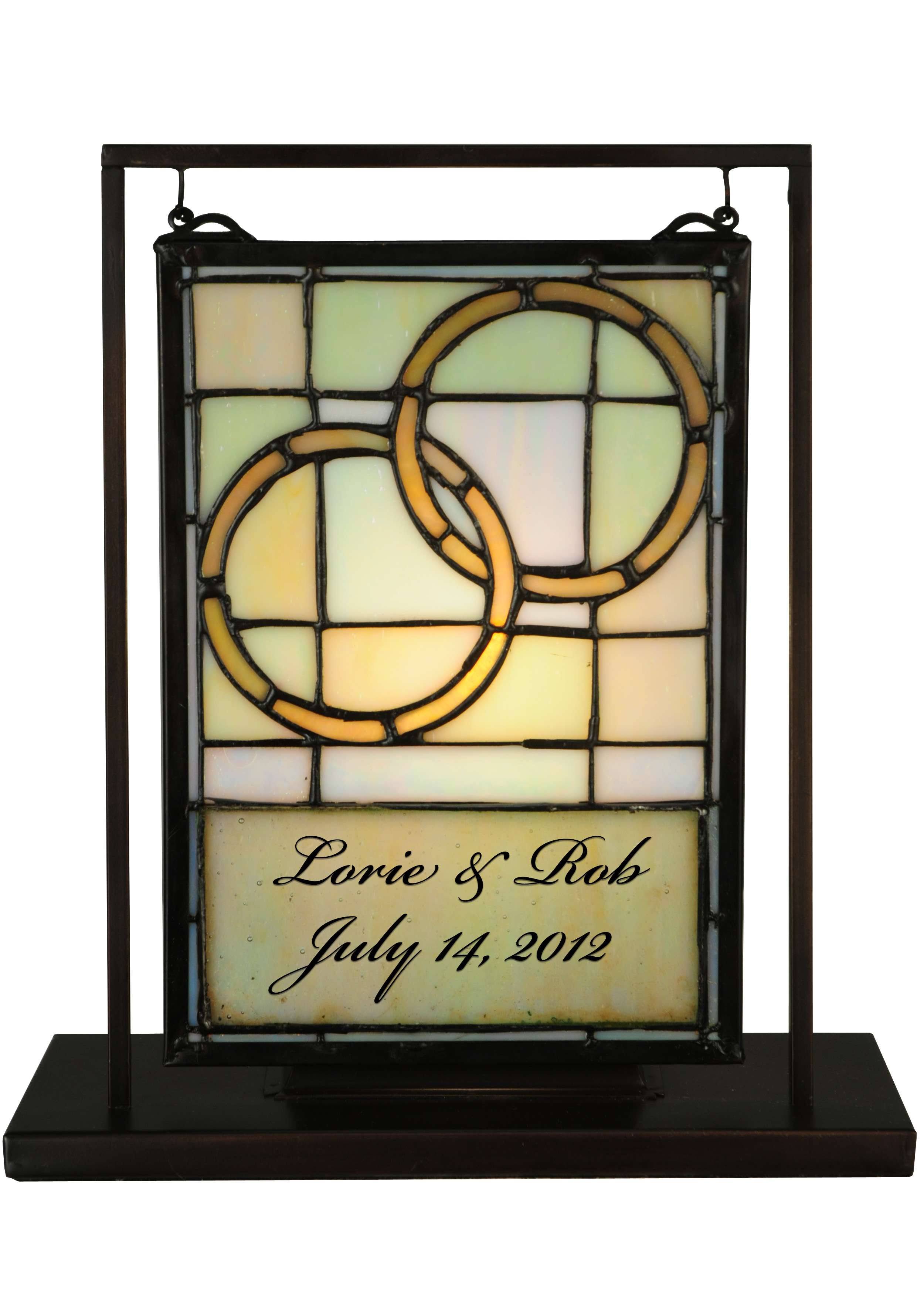 Meyda Lighting Personalized Wedding Lighted Mini Tabletop GCHRBY_4WGC Meyda Lighting Personalized Wedding Lighted Mini Tabletop GCHRBY_4WGC