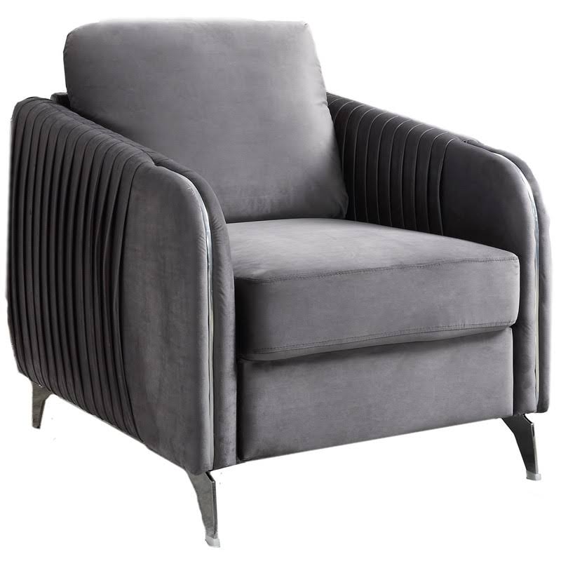 Hathaway Gray Velvet Modern Chic Accent UY0LS5_DZMI Hathaway Gray Velvet Modern Chic Accent UY0LS5_DZMI