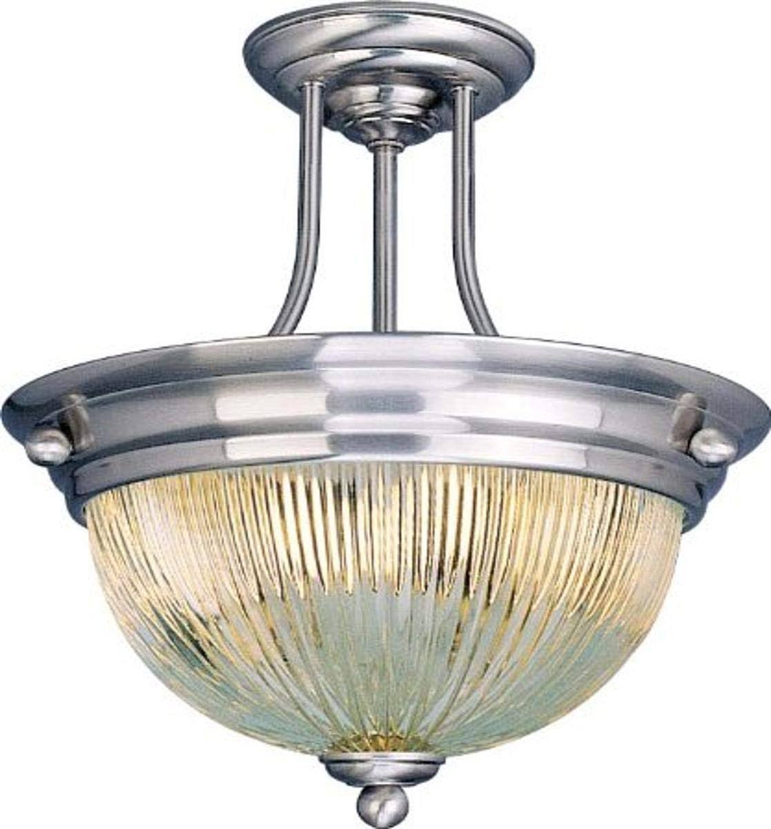 Volume Lighting V6963-33 2-Light Semi-Flush Ceiling Fixture, Brushed OEAHNX_B3TZ