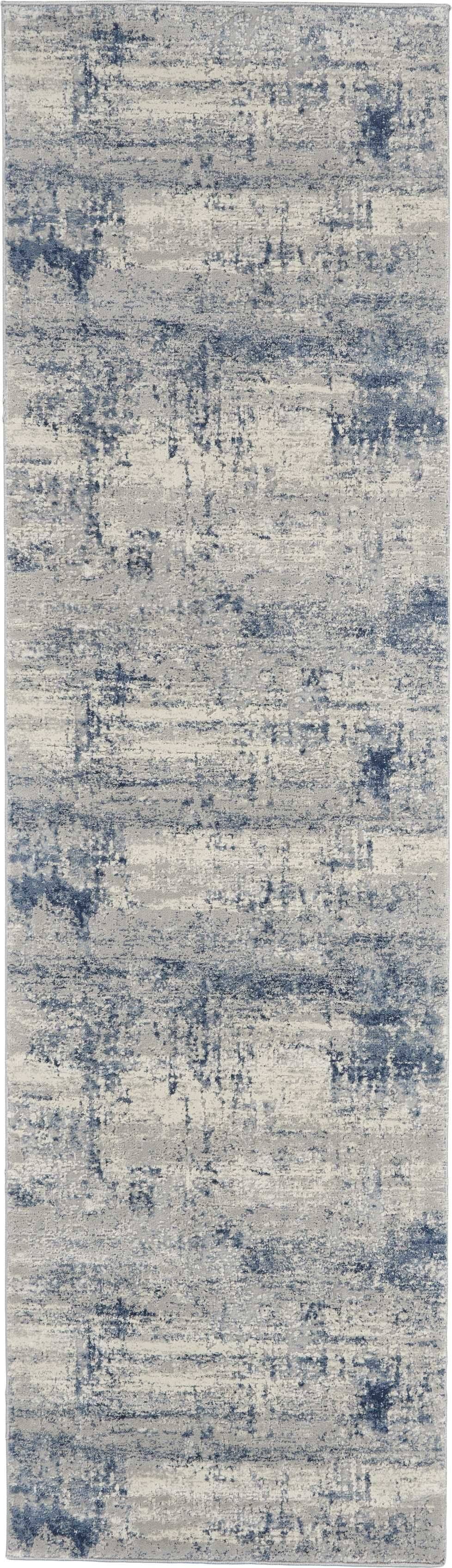 Nourison Rustic Textures RUS10 Ivory/Blue Area Rug 2'2\ Nourison Rustic Textures RUS10 Ivory/Blue Area Rug 2'2\