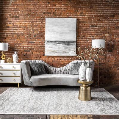 Darby Home Co Shoals Silver Area Rug, Size Square 8' 1V8XZR_BI7Z Darby Home Co Shoals Silver Area Rug, Size Square 8' 1V8XZR_BI7Z