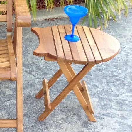 Chic Teak Folding Solid Wood Side PQXNHM_JMED
