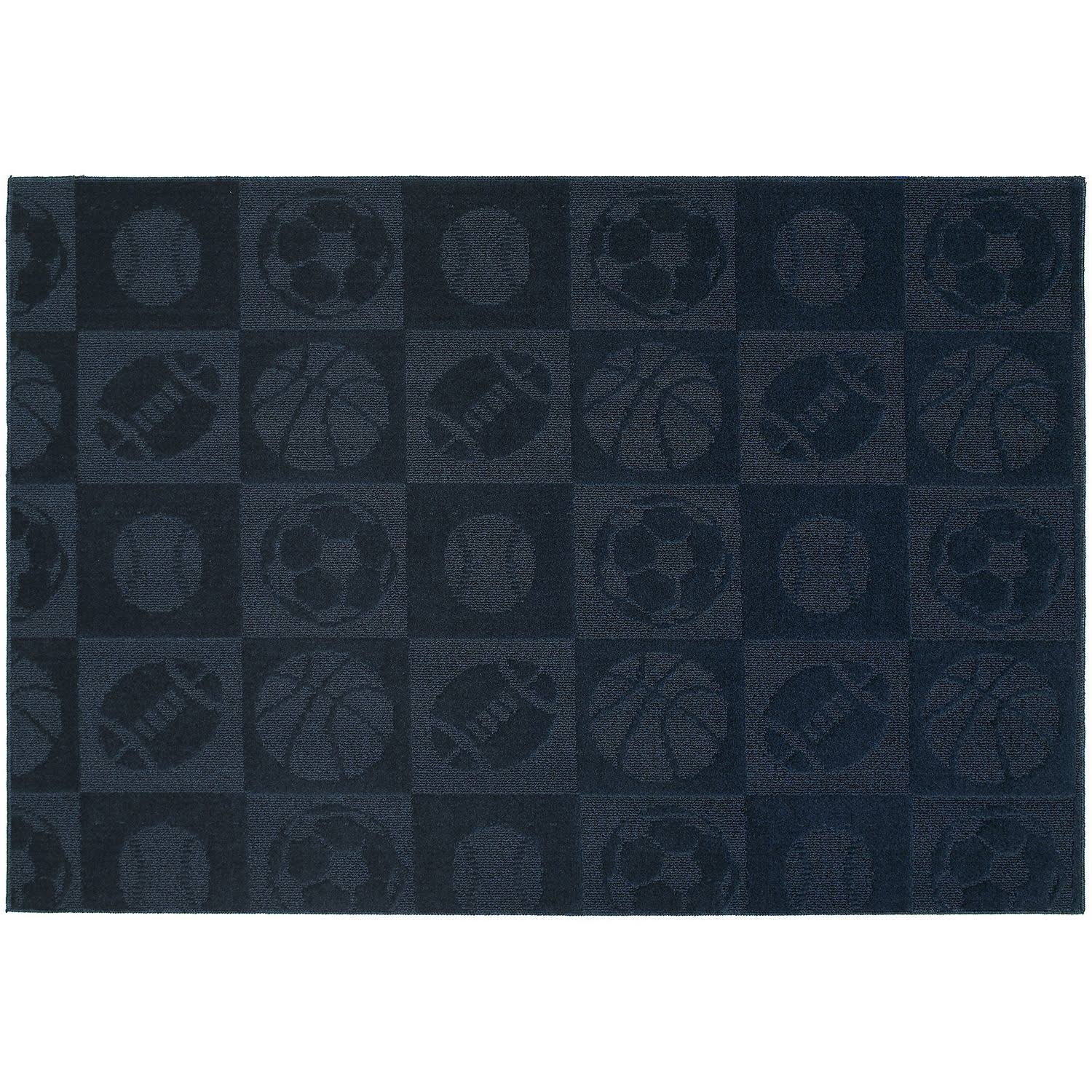 Garland Rug Sports Balls Navy Area Rug 5' x 7' YETR2L_1E7W Garland Rug Sports Balls Navy Area Rug 5' x 7' YETR2L_1E7W