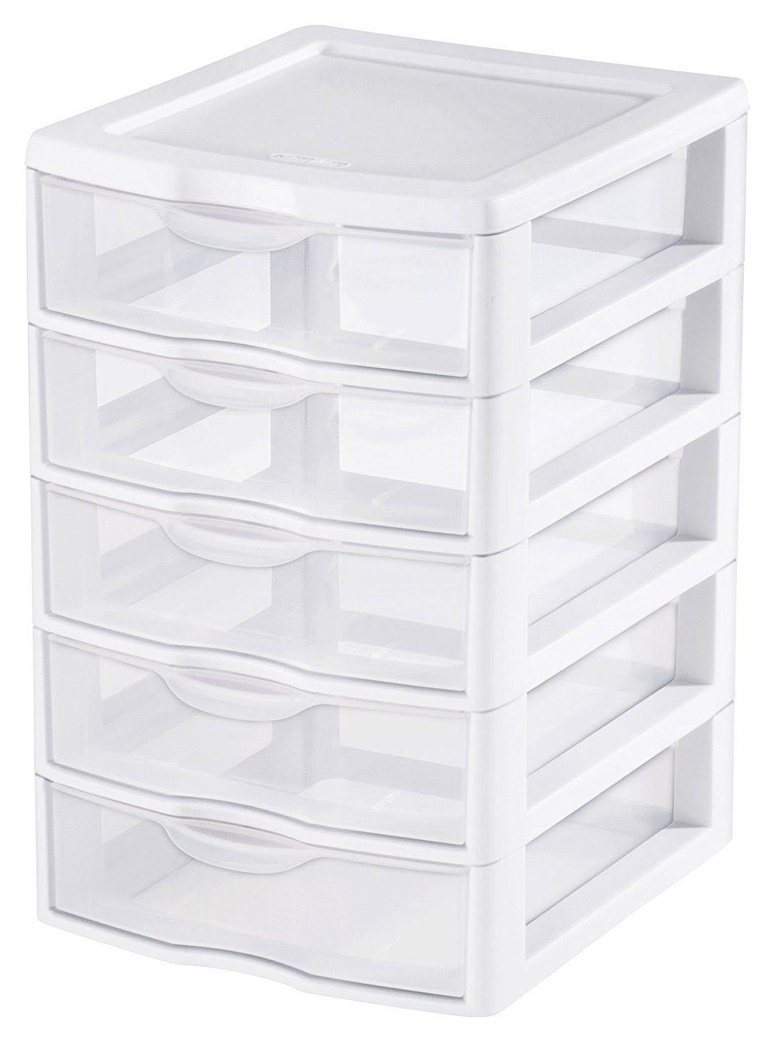 Sterilite 1 New 20758004 Clearview Small 5 Drawer Desktop Storage Unit MJOK2O_UH9N Sterilite 1 New 20758004 Clearview Small 5 Drawer Desktop Storage Unit MJOK2O_UH9N