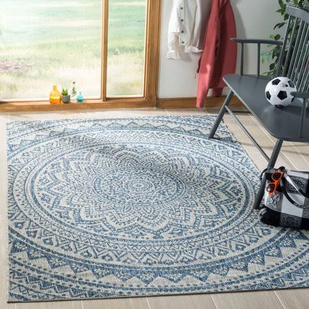 Safavieh Courtyard Josiah Floral Medallion Indoor/Outdoor Area Rug, Size 7'10 inch x 7'10 inch 6SUPNM_R5NY