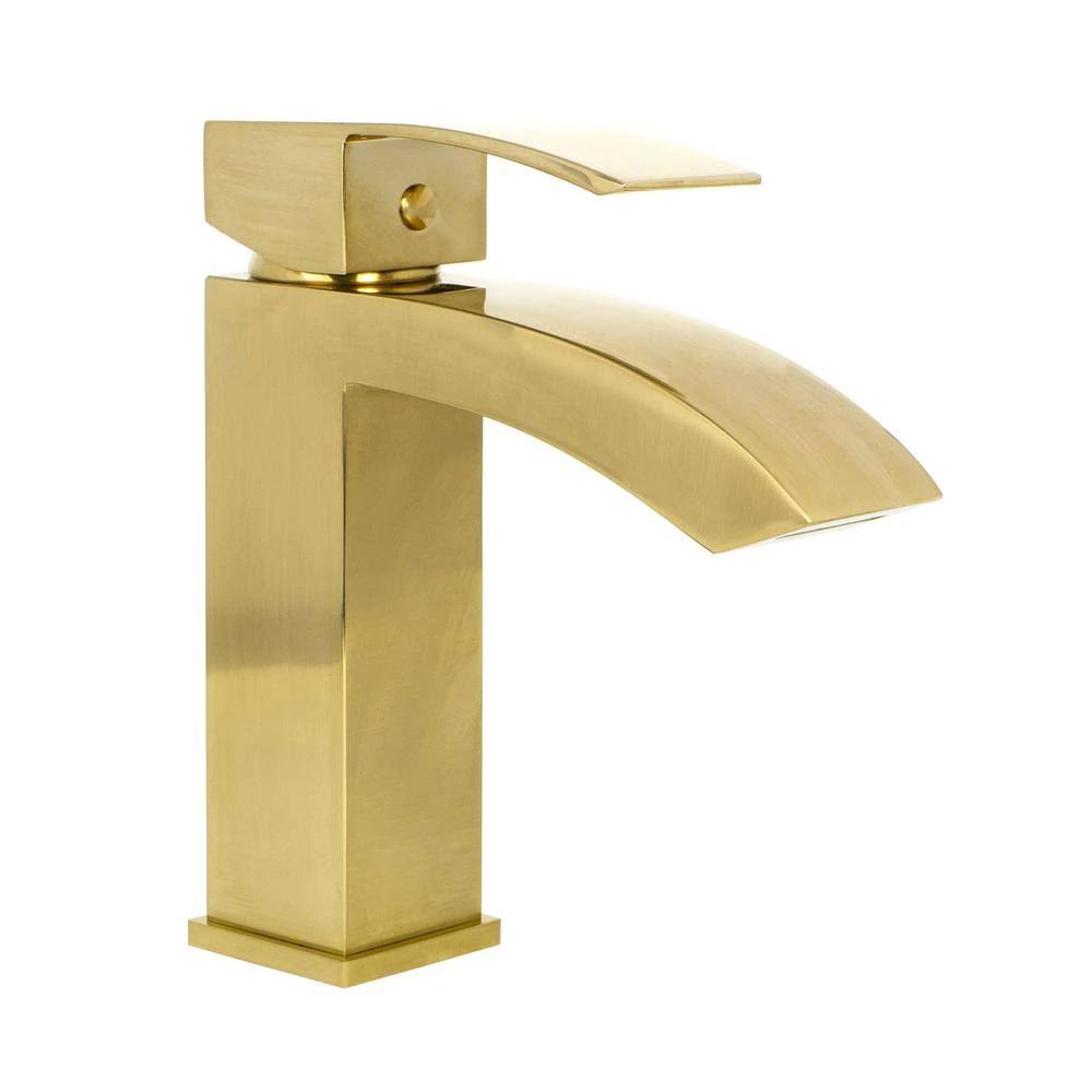 Marella Single Hole Bathroom Faucet EISEN Home Finish Brushed RXP3KJ_7UWZ Marella Single Hole Bathroom Faucet EISEN Home Finish Brushed RXP3KJ_7UWZ