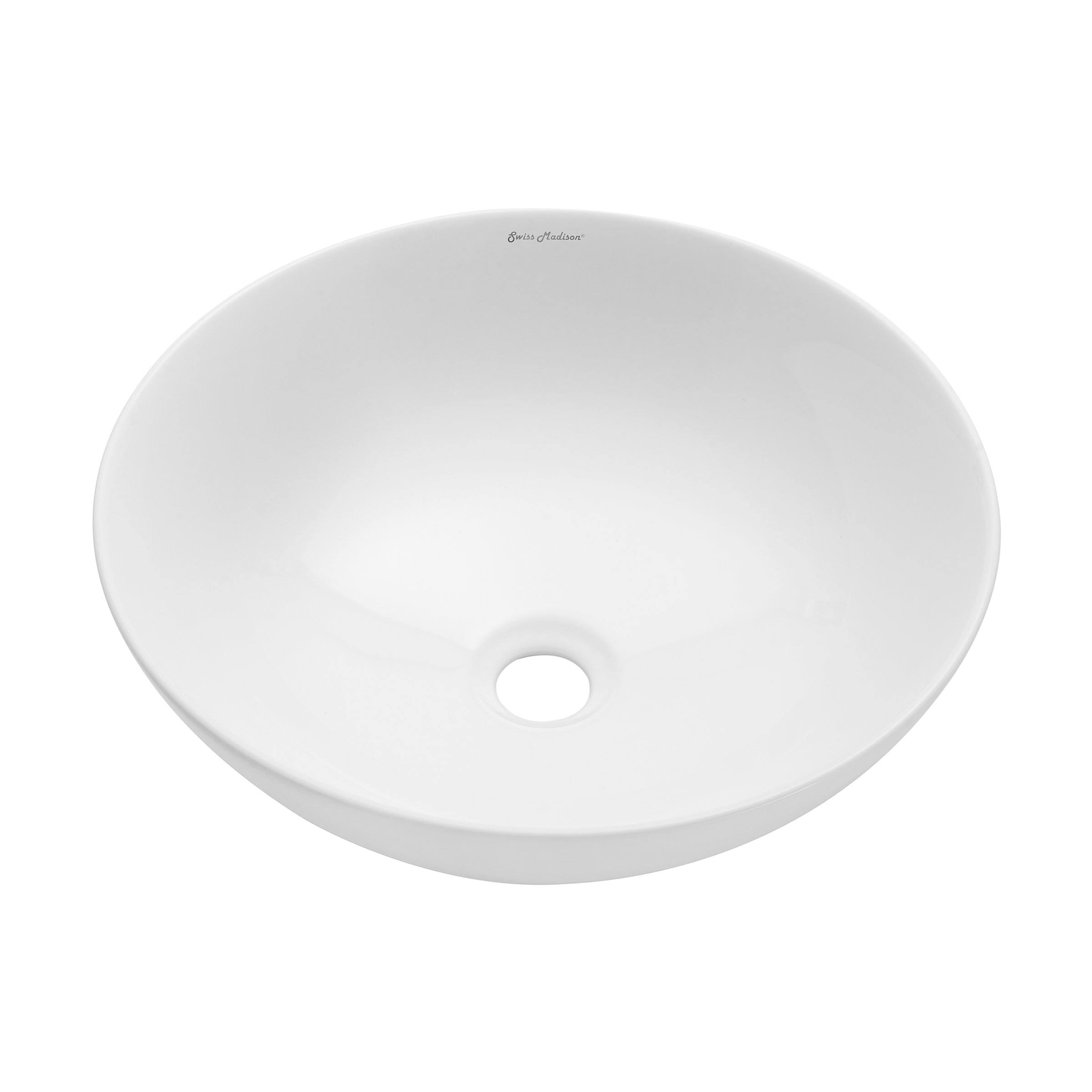 Swiss Madison Classe 16 in. Ceramic Sink in Shiny BGTJOP_5E9O