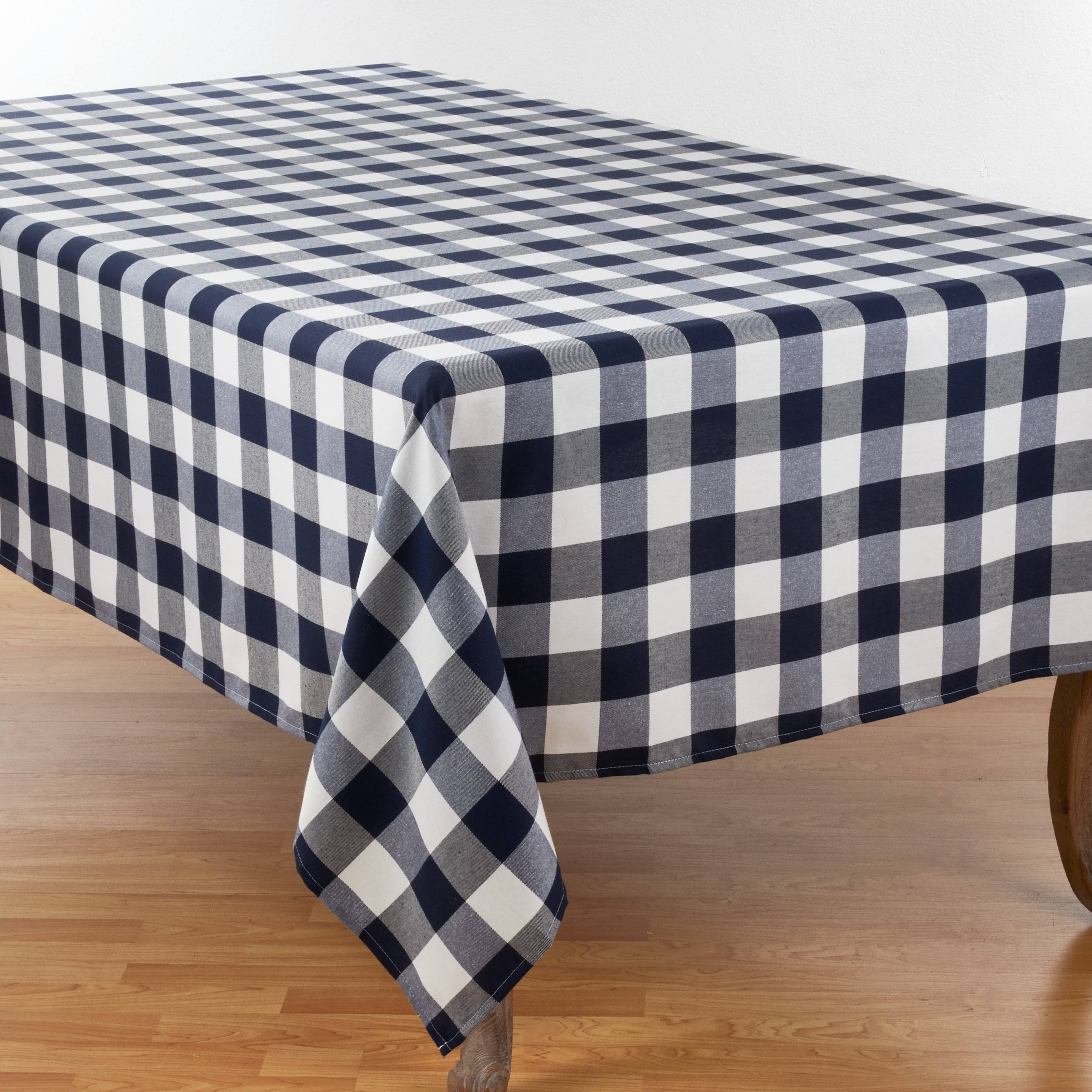 Saro Lifestyle Buffalo Plaid Design Cotton Blend Tablecloth, Size 70 inchx 180 inch, OYJBLM_XINI Saro Lifestyle Buffalo Plaid Design Cotton Blend Tablecloth, Size 70 inchx 180 inch, OYJBLM_XINI