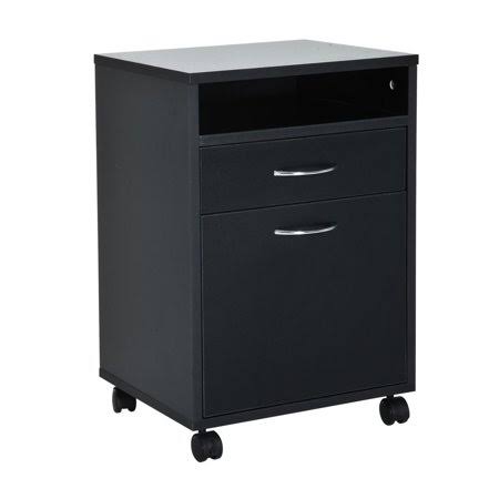 HOMCOM 24 inch Rolling End Table Mobile Printer Cart Nightstand Organizer - CLW8DY_4KYN