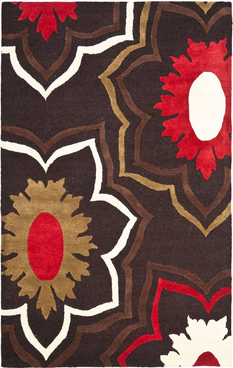 Safavieh Soho Floral Rug, Brown, 5x8 9LPJ7O_JJSQ Safavieh Soho Floral Rug, Brown, 5x8 9LPJ7O_JJSQ