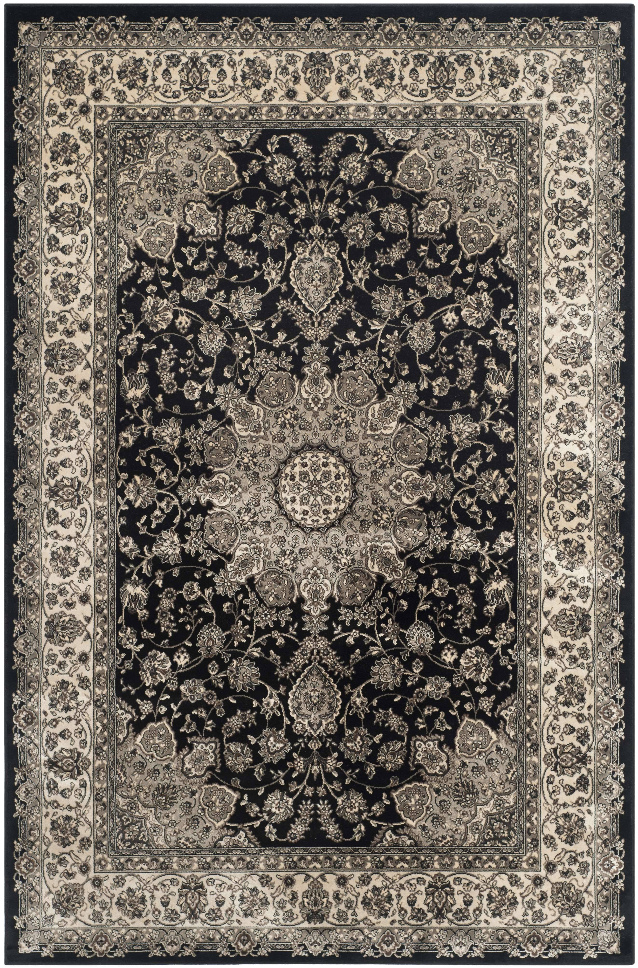 Safavieh Persian Garden Black Ivory 6'-4H5L2A_V0LN Safavieh Persian Garden Black Ivory 6'-4H5L2A_V0LN