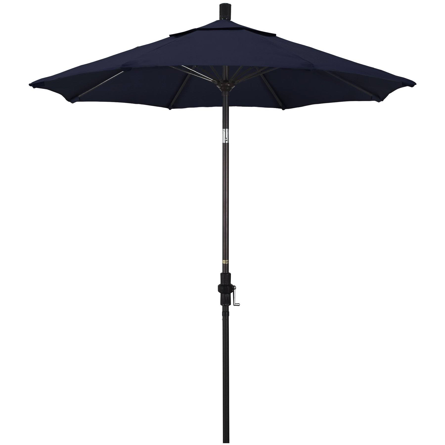 California Umbrella GSCUF758117-F09 7.5 ft. Fiberglass Market Umbrella Collar Tilt Bronze-Olefin-Navy WLUJYK_CXEX California Umbrella GSCUF758117-F09 7.5 ft. Fiberglass Market Umbrella Collar Tilt Bronze-Olefin-Navy WLUJYK_CXEX