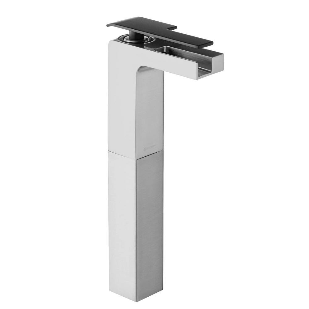 Glacier Bay Femke Single-Handle Vessel Bathroom Faucet in Brushed Nickel and Matte GPXI0N_W7AY Glacier Bay Femke Single-Handle Vessel Bathroom Faucet in Brushed Nickel and Matte GPXI0N_W7AY
