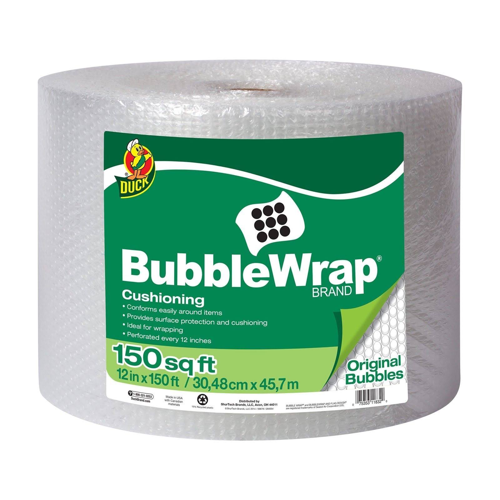 Duck Brand Bubble Wrap Original Cushioning 12 in x 150 ft Single Roll DLZYRB_C9VO