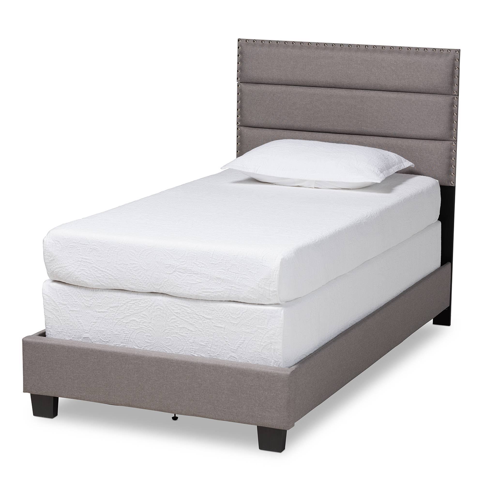Baxton Studio Ansa Fabric Upholstered Bed Grey FJYPRC_7WJC Baxton Studio Ansa Fabric Upholstered Bed Grey FJYPRC_7WJC