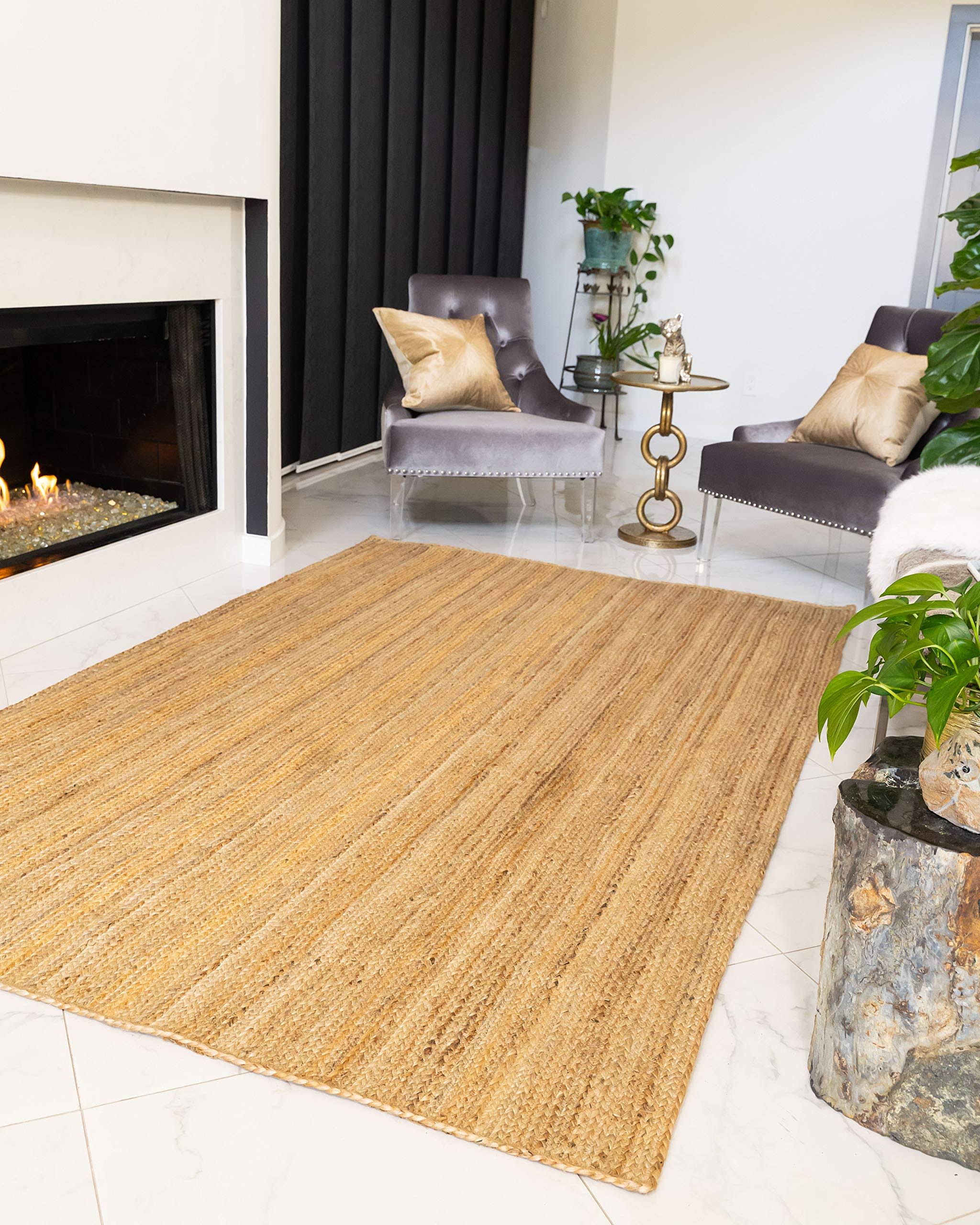 Natural Area Rugs - Handmade Reversible Elsinore Jute 5' x 8' Rug IG5ONC_4LZX Natural Area Rugs - Handmade Reversible Elsinore Jute 5' x 8' Rug IG5ONC_4LZX
