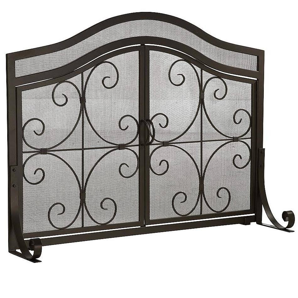 Large Crest Fireplace Screen with HPBE0I_SO0J Large Crest Fireplace Screen with HPBE0I_SO0J