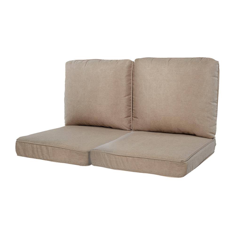 Grand Basket Co. Spring Haven 23.5 in. x 26.5 in. 4-Piece Outdoor Loveseat Cushion Set in Z7YOLD_FDJI Grand Basket Co. Spring Haven 23.5 in. x 26.5 in. 4-Piece Outdoor Loveseat Cushion Set in Z7YOLD_FDJI