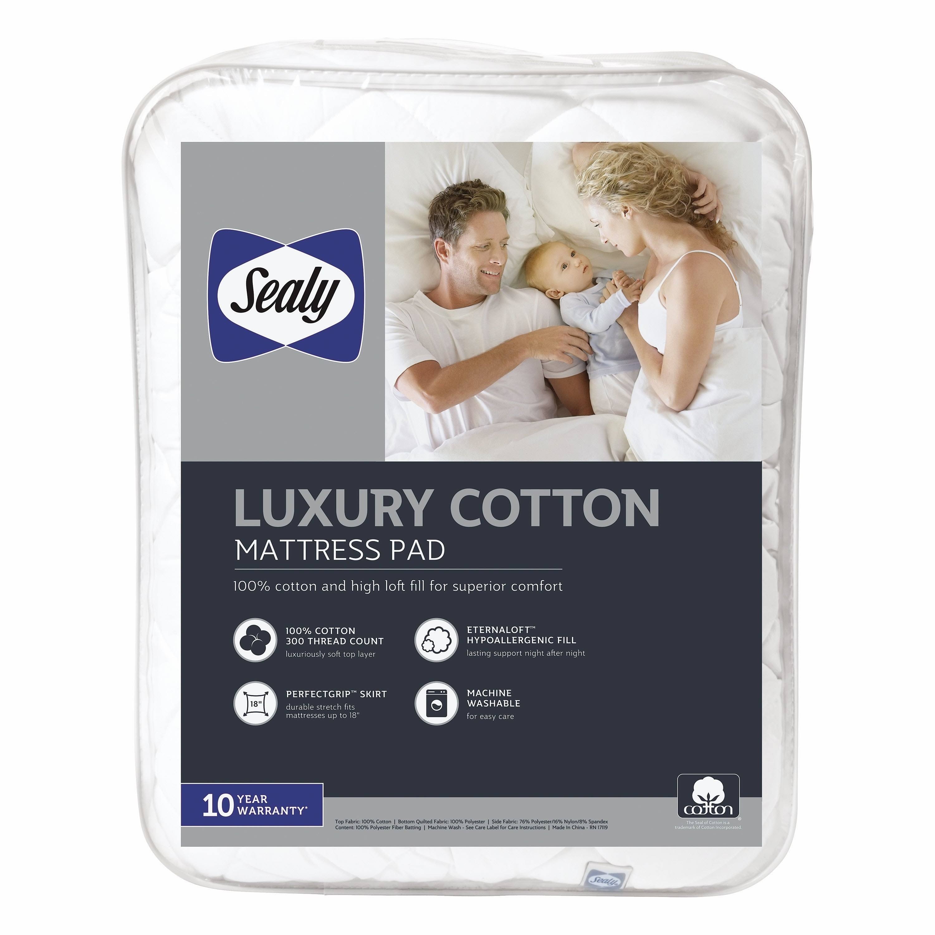 Sealy Luxury Cotton King Mattress Pad - 6SCPTO_I4EK