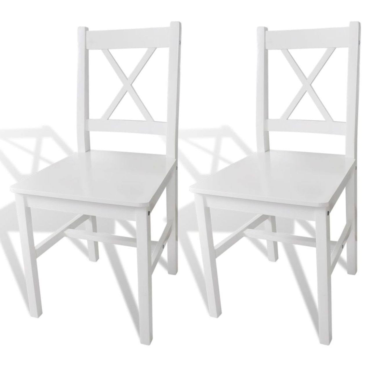 vidaXL Dining Chairs 2 Pcs White HRFKSP_DPQZ