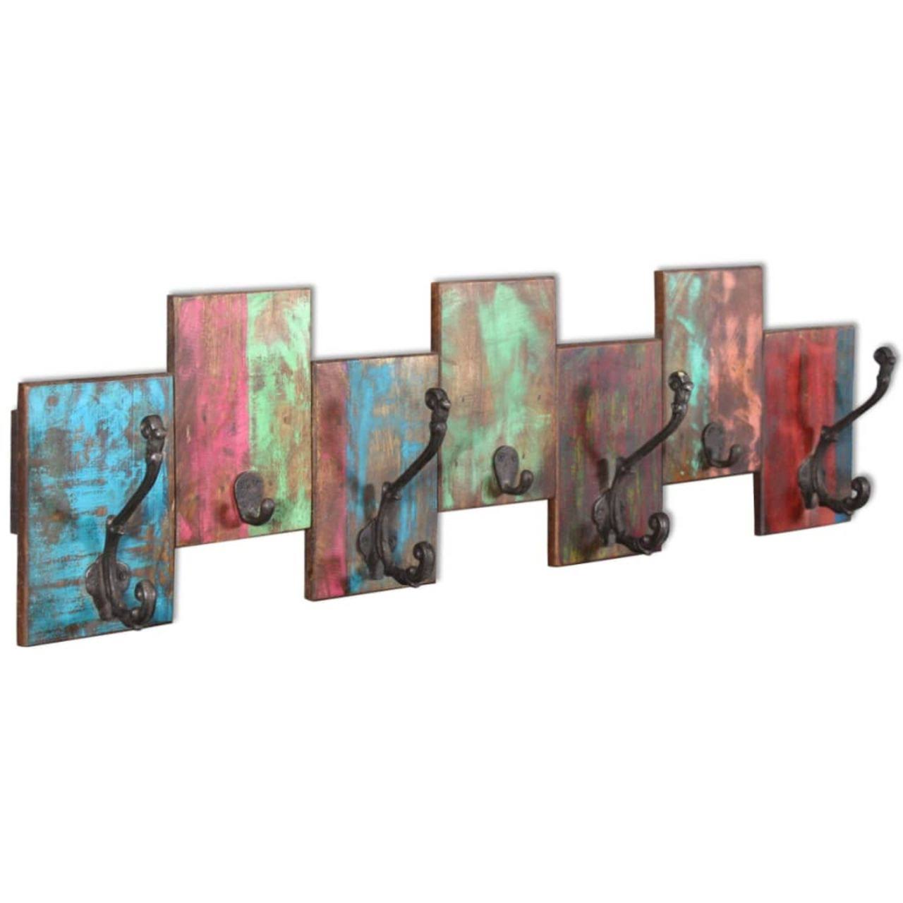 vidaXL Coat Rack with 7 Hooks Solid Reclaimed Wood, O5QCDL_PJM6 vidaXL Coat Rack with 7 Hooks Solid Reclaimed Wood, O5QCDL_PJM6
