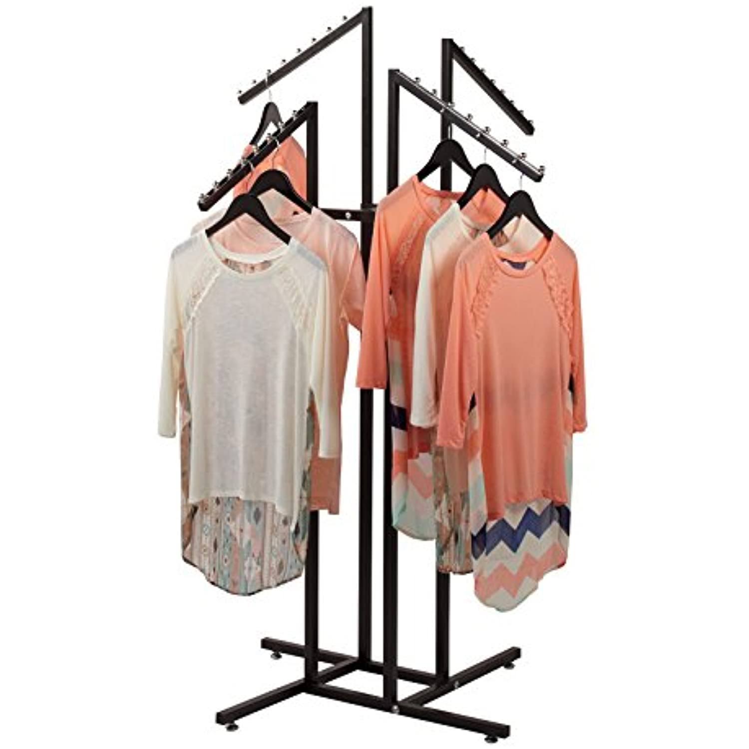 SSWBasics 4 Way Clothing Rack with Slanted Arms - E7GHWJ_D5EU SSWBasics 4 Way Clothing Rack with Slanted Arms - E7GHWJ_D5EU
