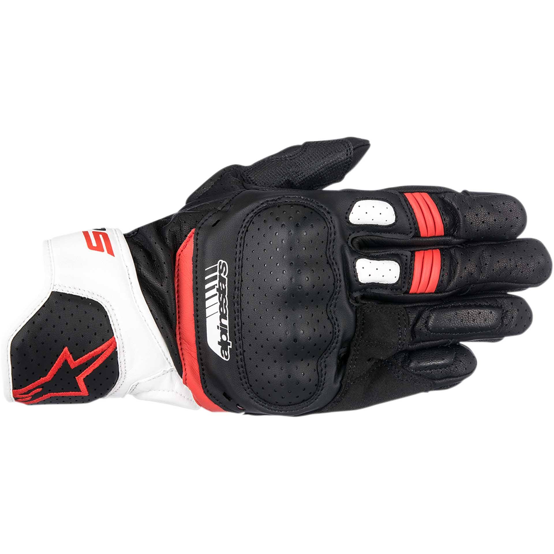 Alpinestars SP-5 Leather Gloves (Black/White/Red 3XL) WRCNFE_OXB2 Alpinestars SP-5 Leather Gloves (Black/White/Red 3XL) WRCNFE_OXB2
