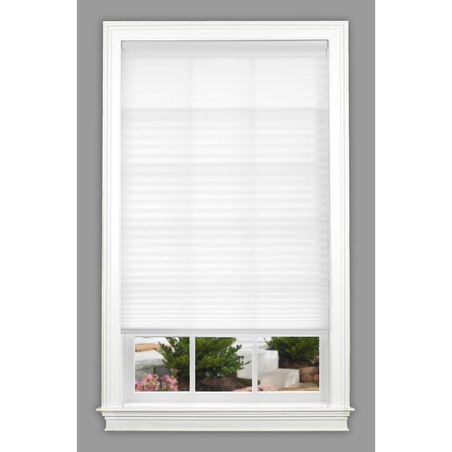 Allen + Roth 56-in x 48-in White Light Filtering Cordless Pleated Shade Polyester | IV7MHZ_CTMP Allen + Roth 56-in x 48-in White Light Filtering Cordless Pleated Shade Polyester | IV7MHZ_CTMP
