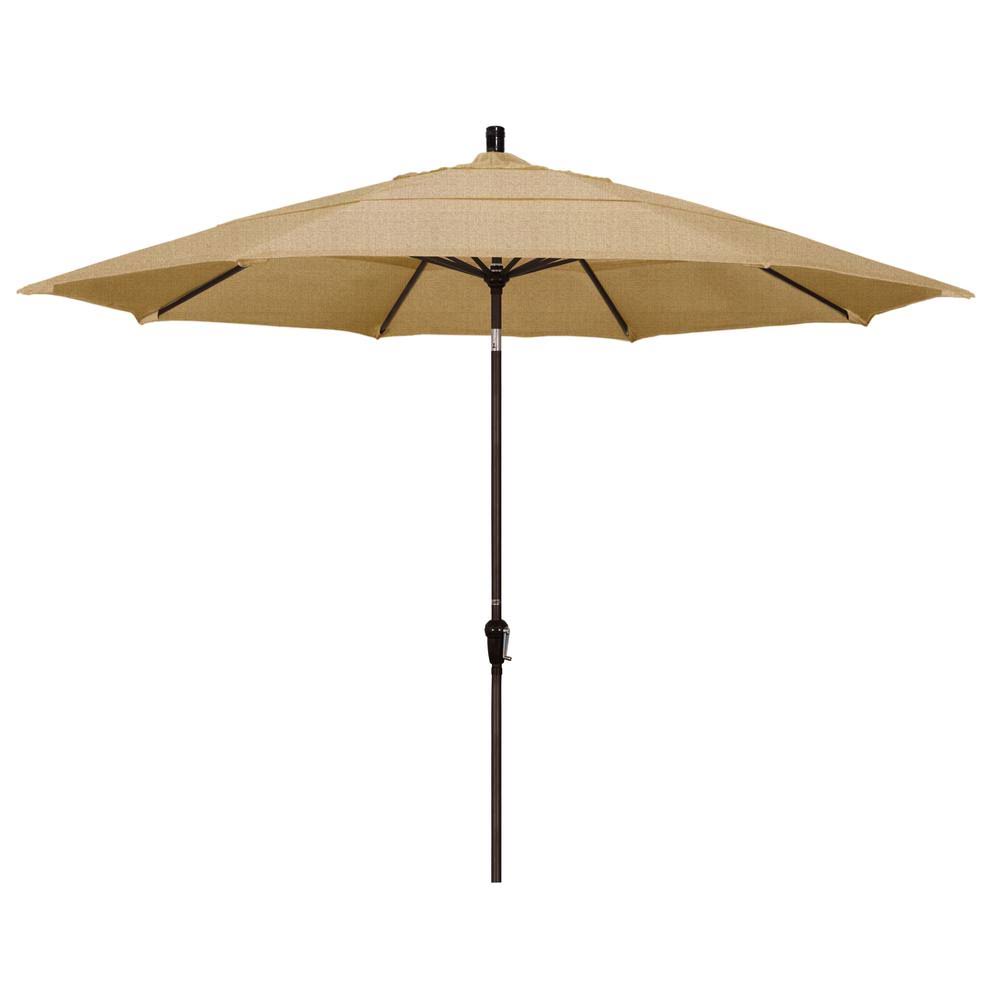 California Umbrella 11 ft. Aluminum Auto Tilt Patio Umbrella - Sunbrella Sesame BFLWW3_EFEE California Umbrella 11 ft. Aluminum Auto Tilt Patio Umbrella - Sunbrella Sesame BFLWW3_EFEE