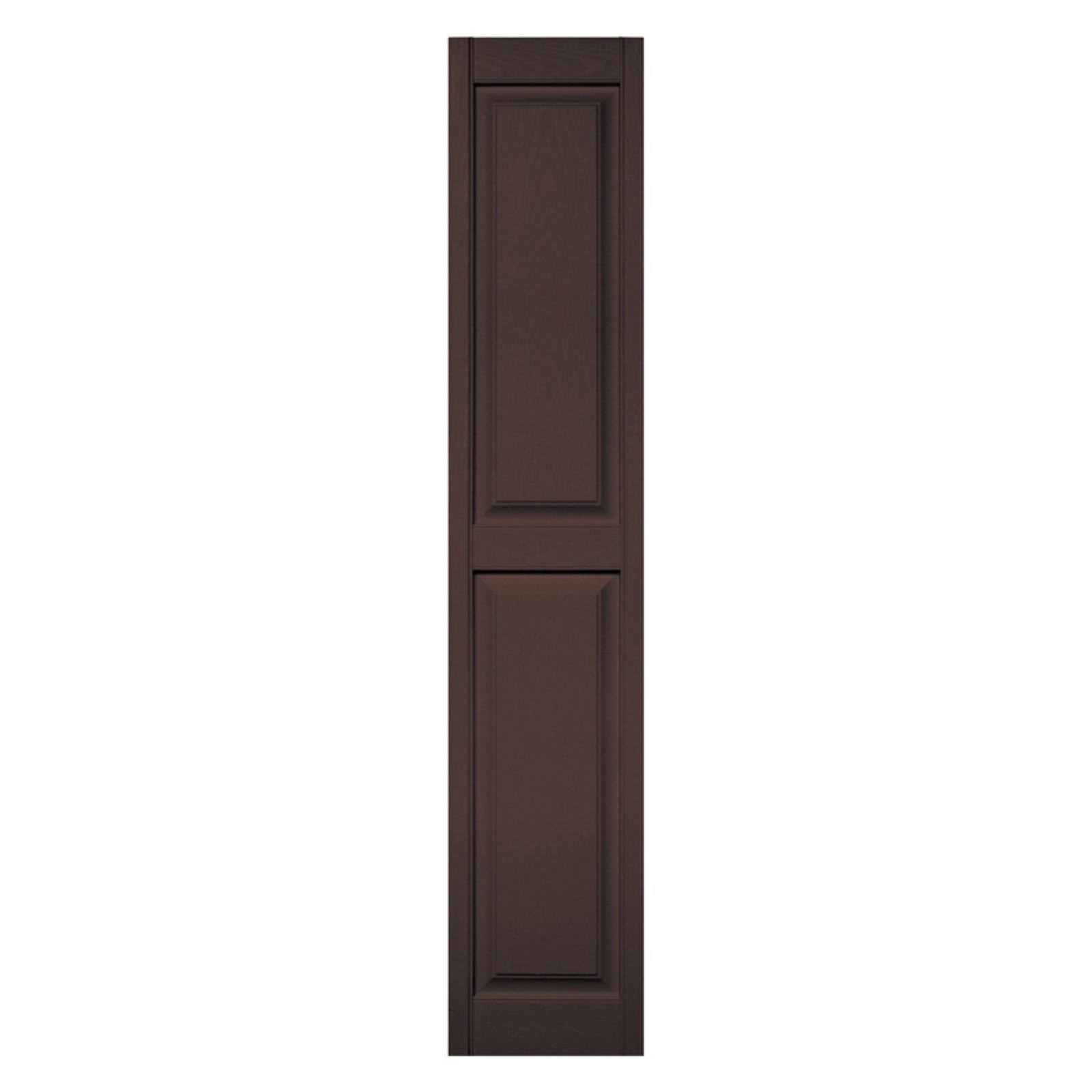 Builders Edge 12 in. x 43 in. Raised Panel Vinyl Exterior Shutters Pair in Federal 2OE46Y_KRKJ Builders Edge 12 in. x 43 in. Raised Panel Vinyl Exterior Shutters Pair in Federal 2OE46Y_KRKJ