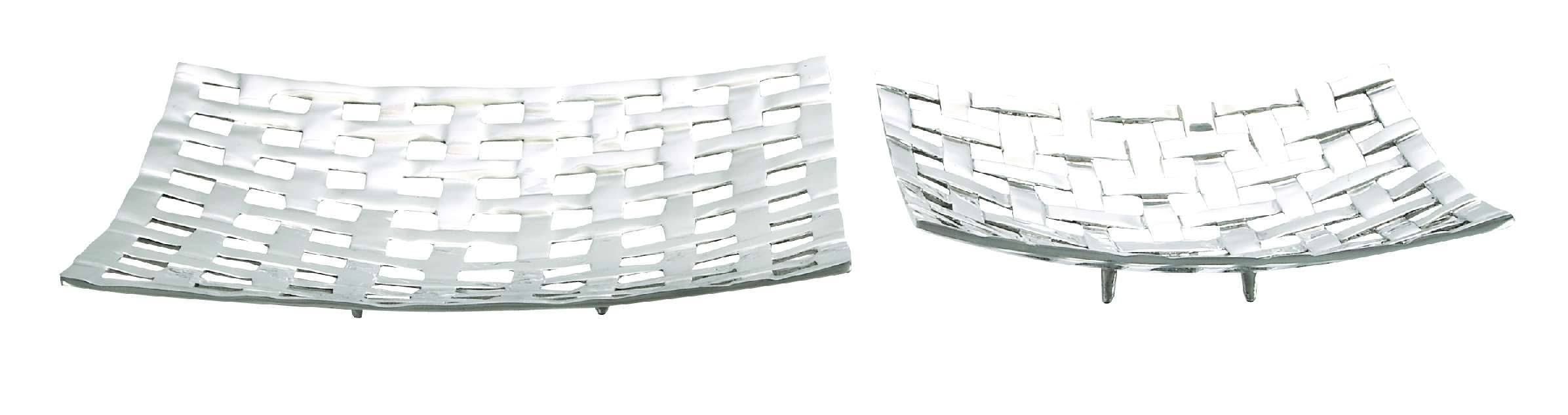 Decmode Aluminum Tray, Set of 2, Multi VMRHJO_R7DZ Decmode Aluminum Tray, Set of 2, Multi VMRHJO_R7DZ