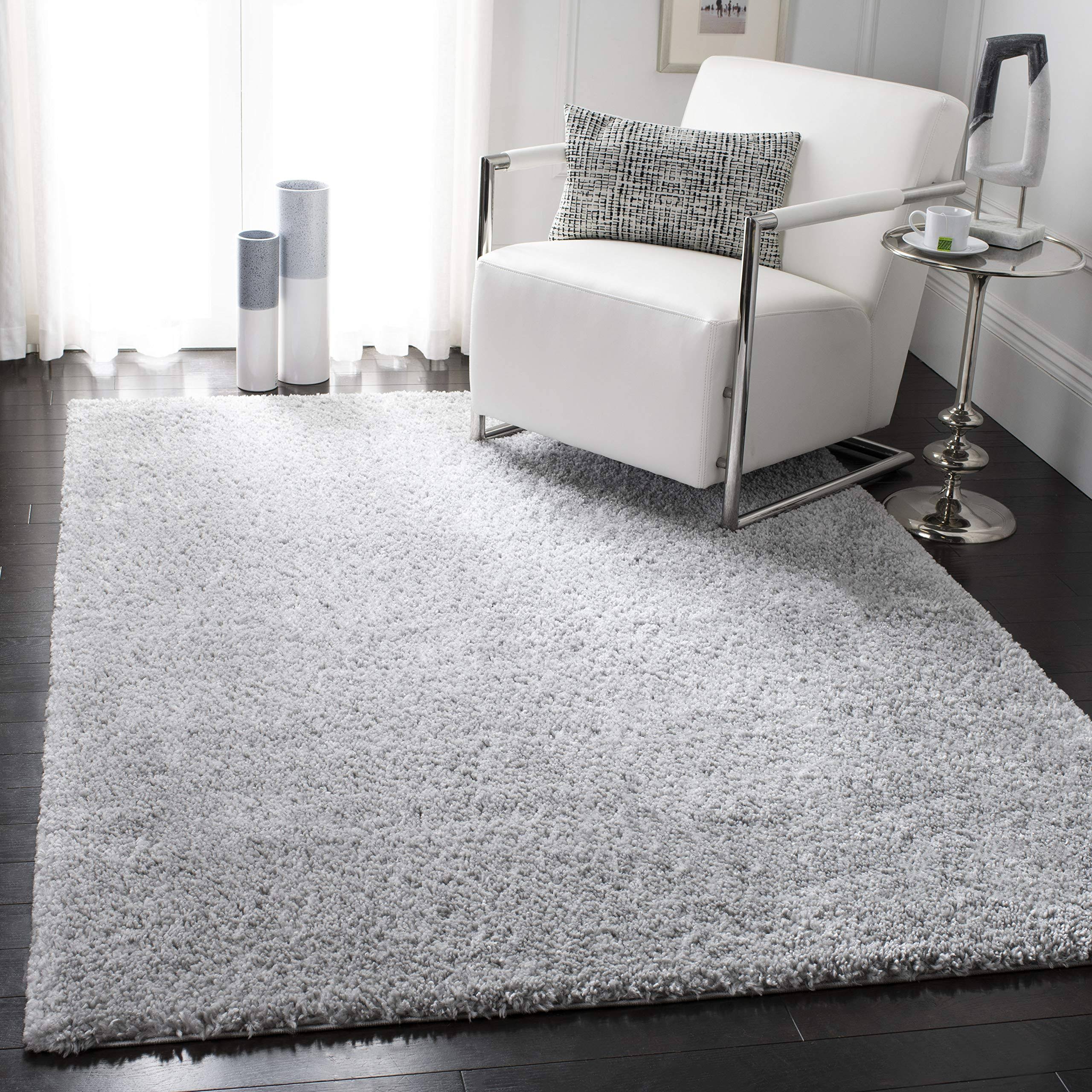 Safavieh August Shag Silver 5 ft. x 5 ft. Square Solid Area 2VQBSJ_8WDG Safavieh August Shag Silver 5 ft. x 5 ft. Square Solid Area 2VQBSJ_8WDG