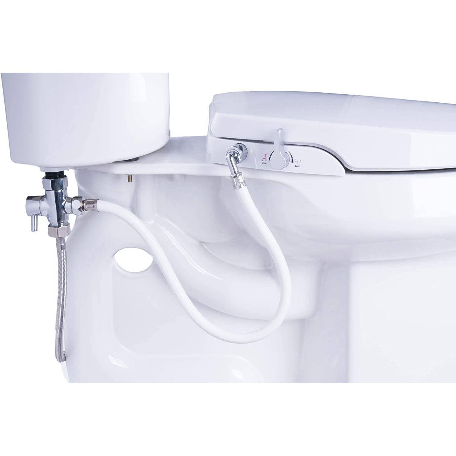 GenieBidet [Round] Rb-1000 Seat-Self Cleaning Dual Nozzles *Cracked* E31VPD_0H3G