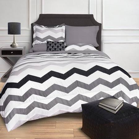 Mysa Chevron Comforter Set Size Twin XL, Color Grey/IBYMNK_9ZFH Mysa Chevron Comforter Set Size Twin XL, Color Grey/IBYMNK_9ZFH