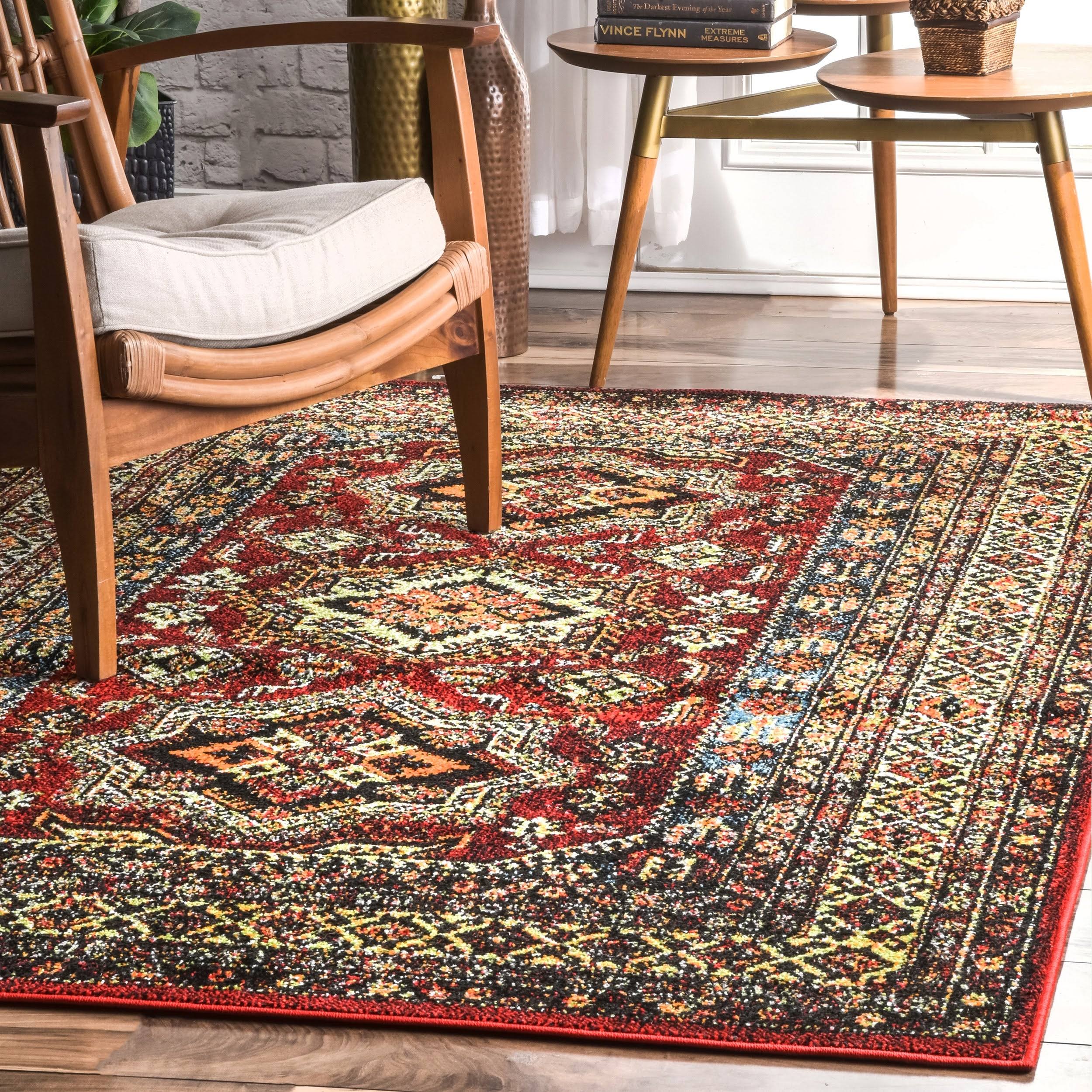 nuLOOM Medieval Randy Indoor/Outdoor Area Rug, Size: 5' Round, PPRQDV_GGZD nuLOOM Medieval Randy Indoor/Outdoor Area Rug, Size: 5' Round, PPRQDV_GGZD