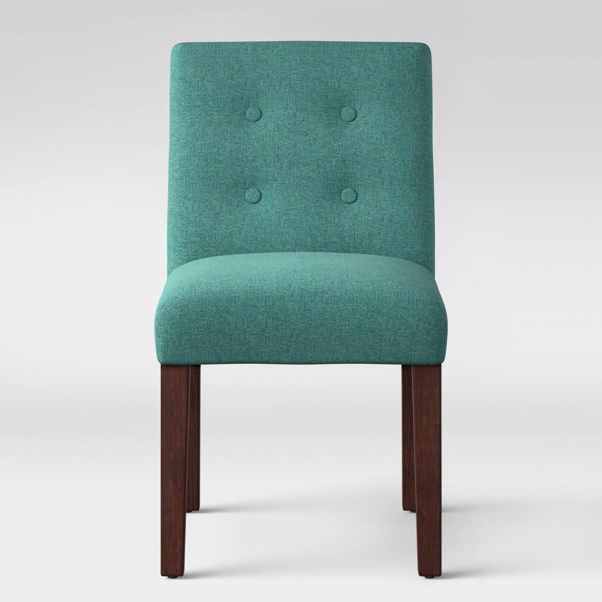 Ewing Modern Dining Chair with Buttons Teal - Project 77HNO3_DFAX Ewing Modern Dining Chair with Buttons Teal - Project 77HNO3_DFAX