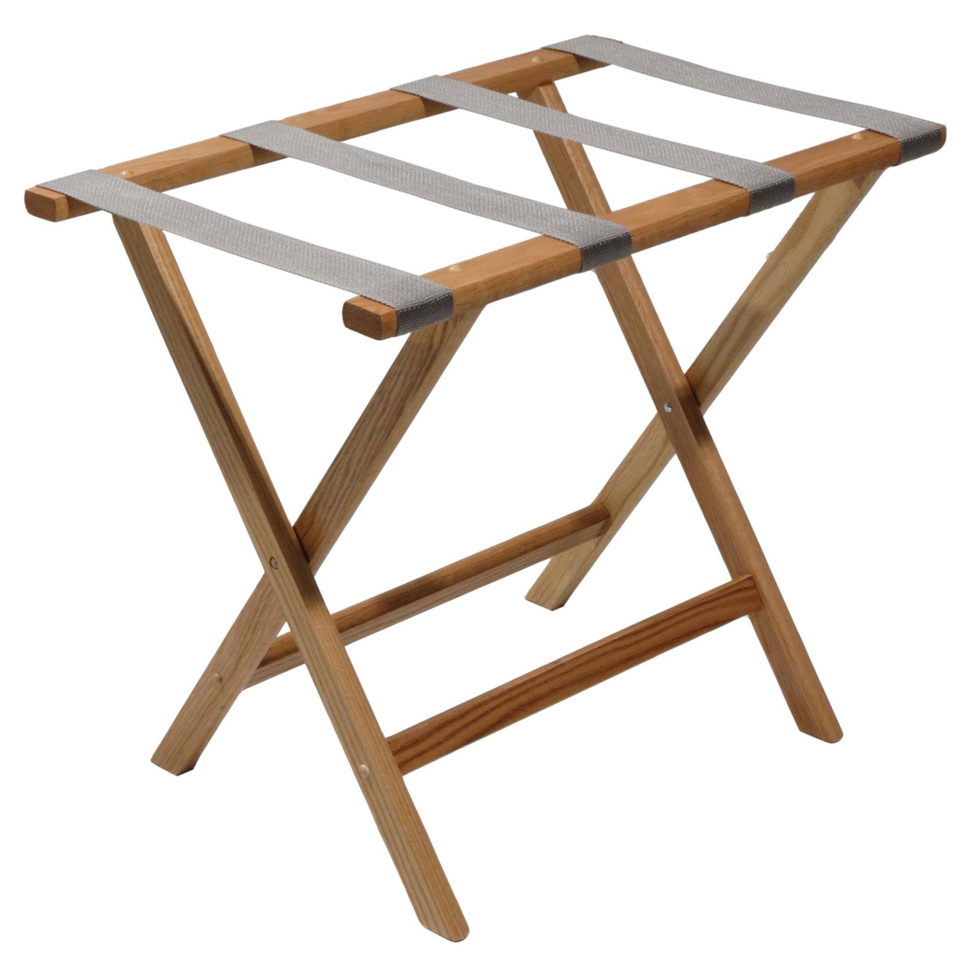 Wooden Mallet Grey Straps, Light Oak Deluxe Straight Leg Luggage TSQ701_UMHH Wooden Mallet Grey Straps, Light Oak Deluxe Straight Leg Luggage TSQ701_UMHH
