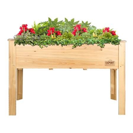 Expert Gardener Wood Raised Garden Bed, 4 ft L x 2 ft W x 32 in H, Size 4 ft Large x 2 ft W x 32 in YAHSAG_LUPY Expert Gardener Wood Raised Garden Bed, 4 ft L x 2 ft W x 32 in H, Size 4 ft Large x 2 ft W x 32 in YAHSAG_LUPY