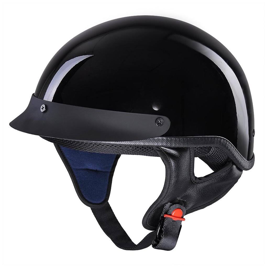 Yescom Motorcycle Half Face Helmet Dot Approved Bike Cruiser Chopper High Gloss Black ARLPFV_G8CM Yescom Motorcycle Half Face Helmet Dot Approved Bike Cruiser Chopper High Gloss Black ARLPFV_G8CM