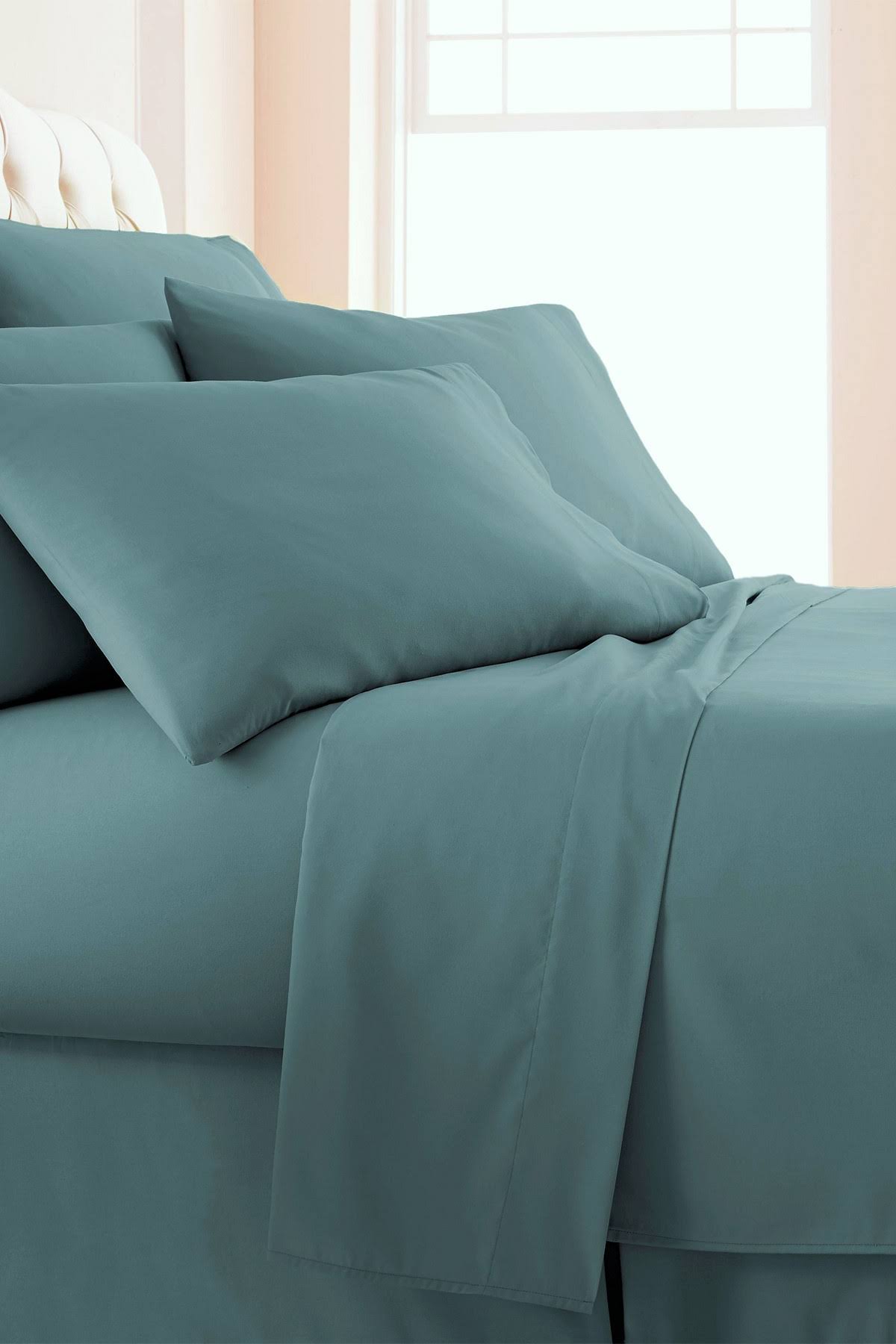 Vilano Springs Premium Collection Double Brushed Extra Deep Pocket Sheet Sets Queen Steel Blue WSJAVP_4X2Q Vilano Springs Premium Collection Double Brushed Extra Deep Pocket Sheet Sets Queen Steel Blue WSJAVP_4X2Q