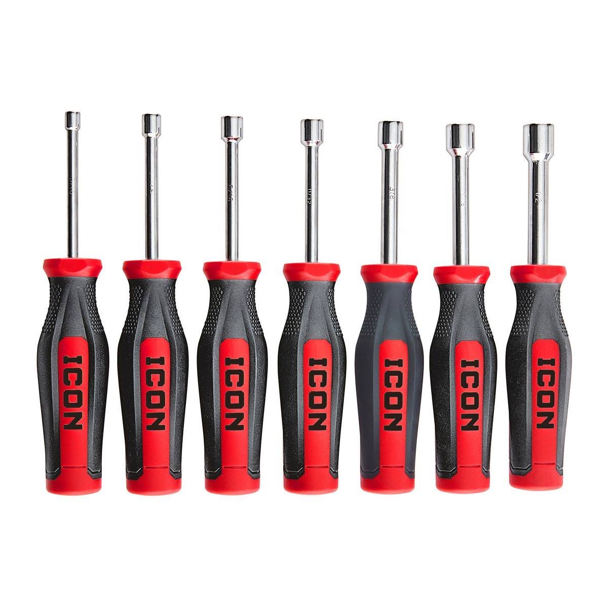 Icon Professional Hollow Shaft SAE Nut Drivers, 7 Piece VCCCUP_I7YS Icon Professional Hollow Shaft SAE Nut Drivers, 7 Piece VCCCUP_I7YS