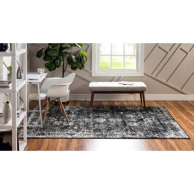 Brandt Floral Black Area Rug Mistana Rug Size: Rectangle 8' x 11' WGKPPA_NTPK Brandt Floral Black Area Rug Mistana Rug Size: Rectangle 8' x 11' WGKPPA_NTPK