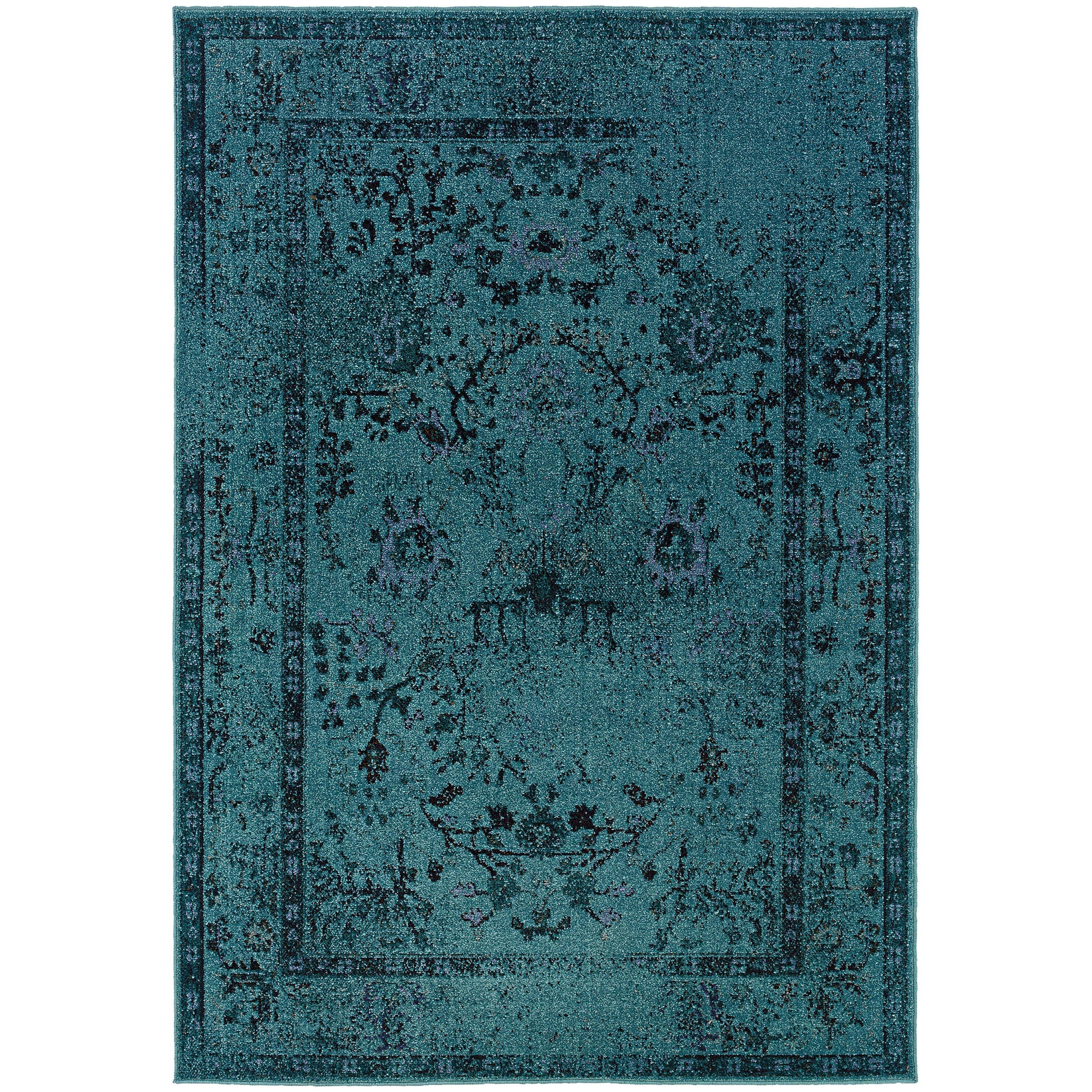 Oriental Weavers Revival 550H2 Teal Area Rug 5'3  OLAQIZ_CBWB